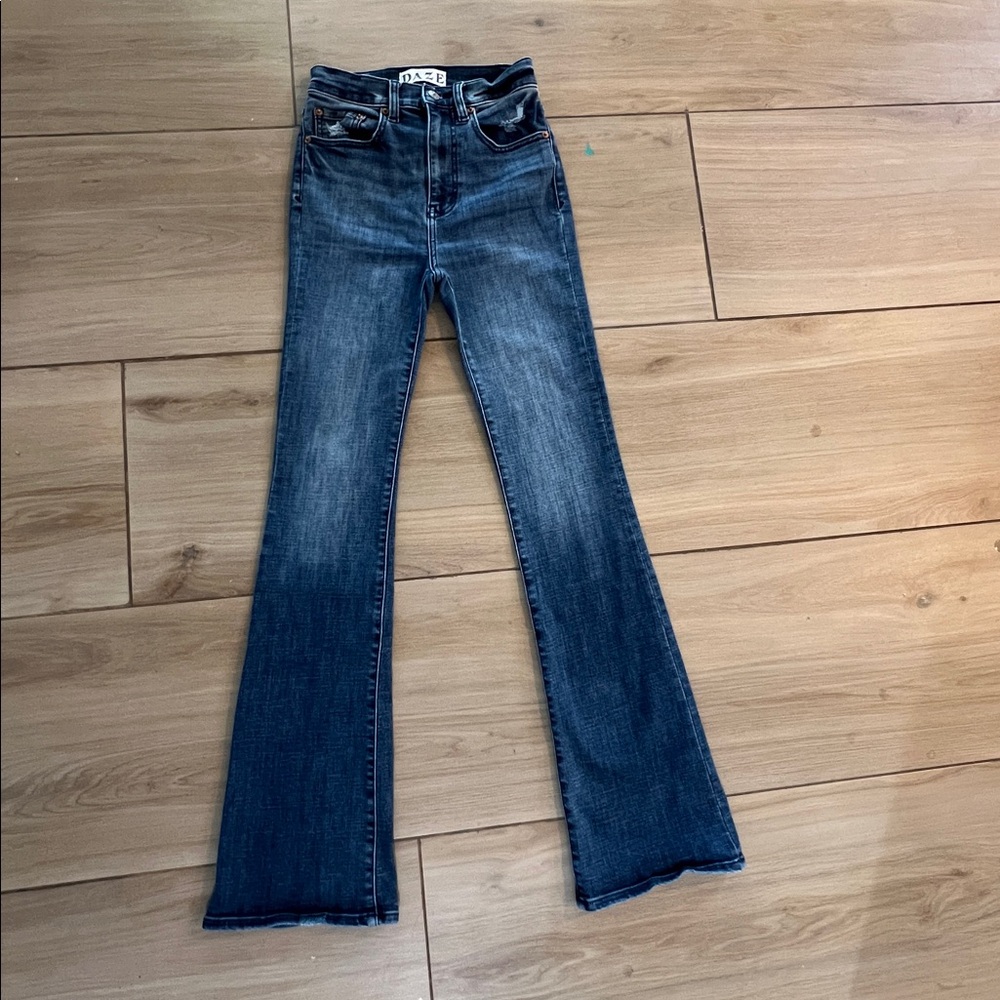 Daze Repreve Crush Go Getter High Rise Stretch Bootcut Flared Jeans